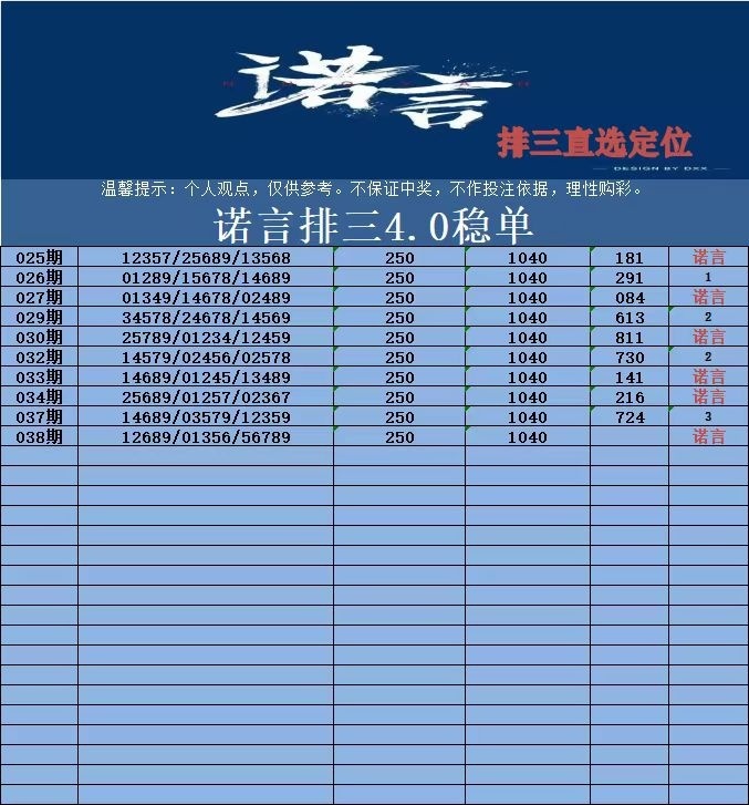 诺言排三4.0